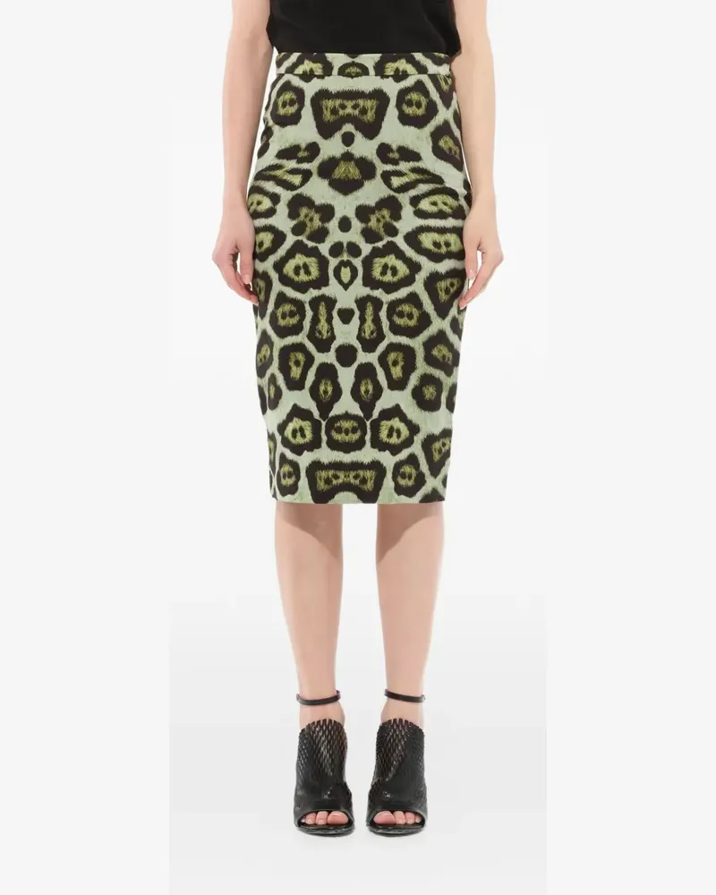 Givenchy Bleistiftrock mit Leoparden-Print - Grün Grün