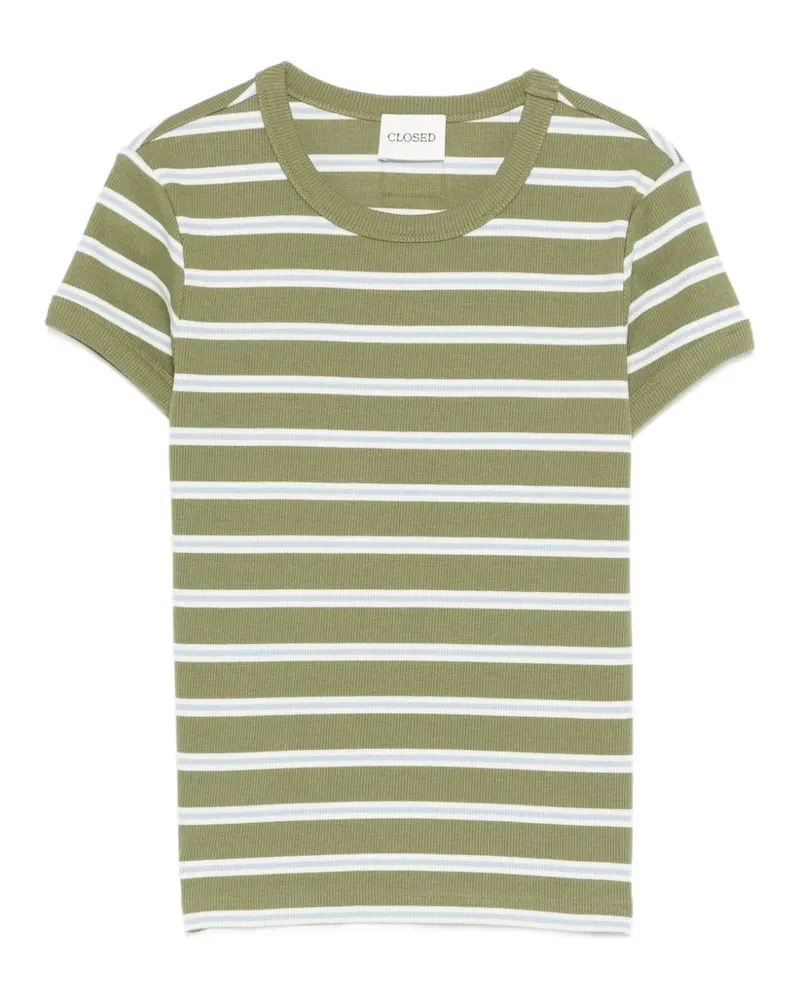 Closed Gestreiftes T-Shirt - Grün Grün