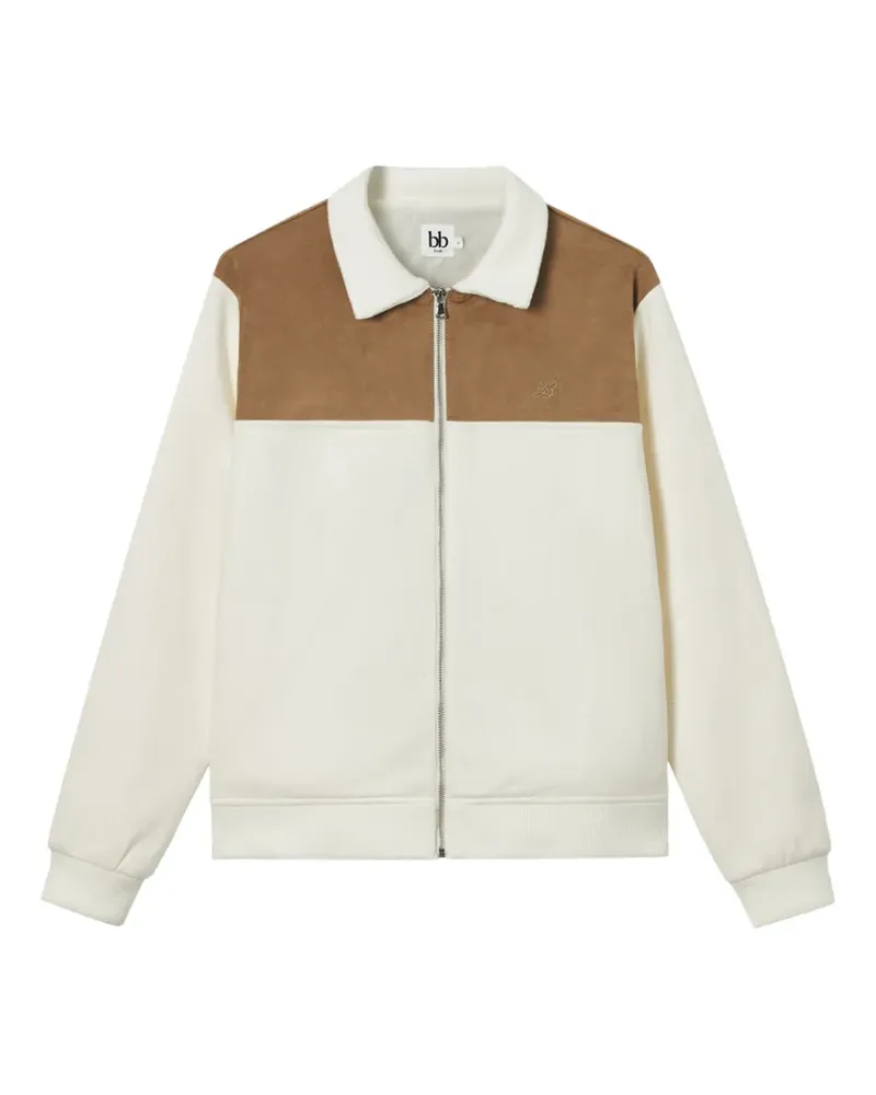 b+ab Jacke in Colour-Block-Optik - Weiß Weiß