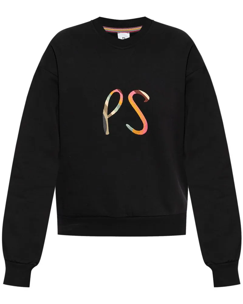 Paul Smith Spray Swirl Sweatshirt aus Bio-Baumwolle Schwarz