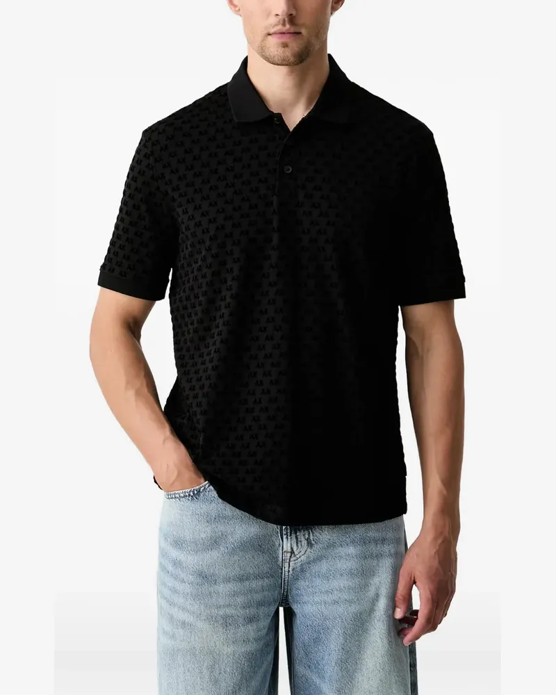 Armani Exchange cotton polo shirt - Schwarz Schwarz