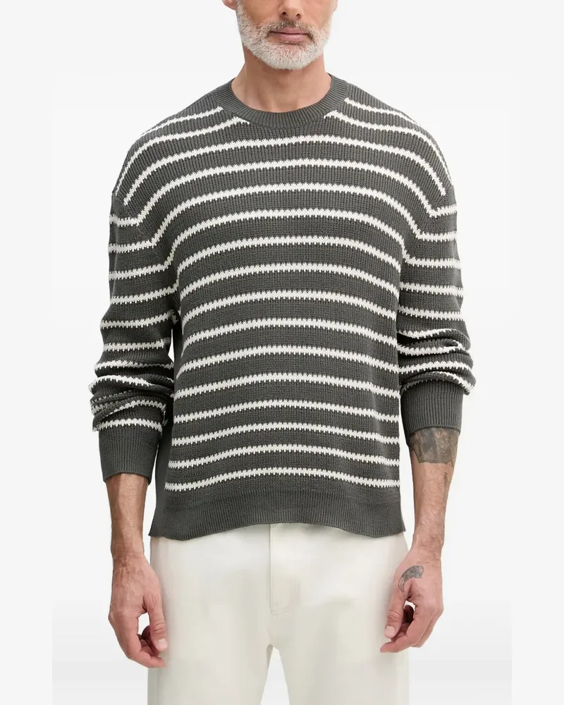 Armani Exchange horizontal-stripe crew-neck sweater - Grau Grau
