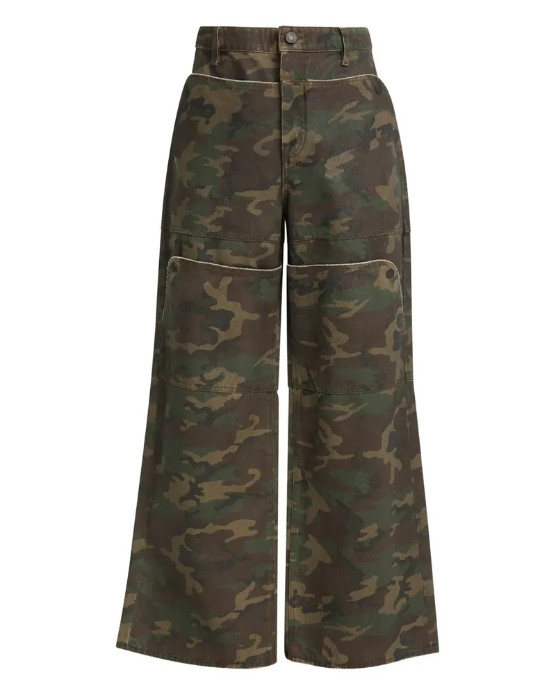 Guess Jeans mit Camouflagemuster - Grün Grün