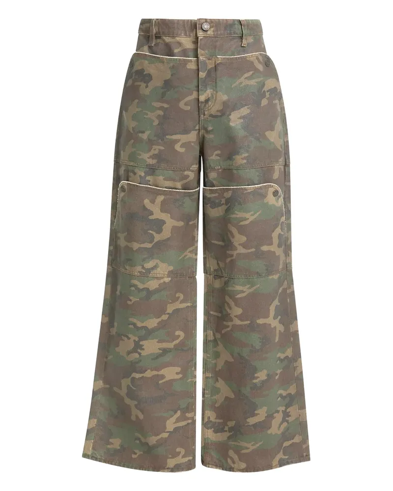 Guess Jeans mit Camouflagemuster - Grün Grün