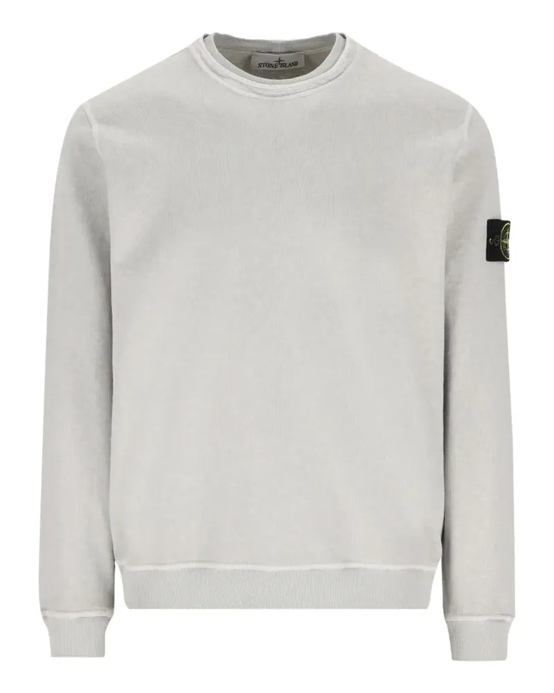 Stone Island crew-neck logo-badge sweatshirt - Grau Grau