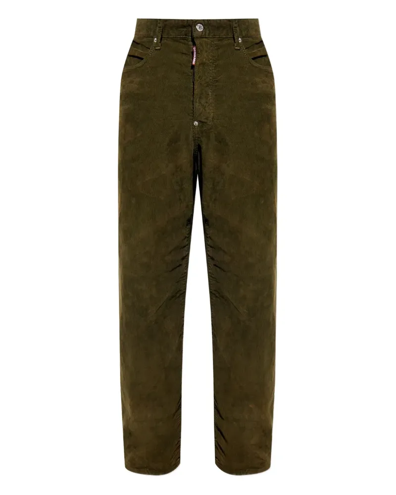 Dsquared2 Straight-Leg-Hose aus Cord - Grün Grün