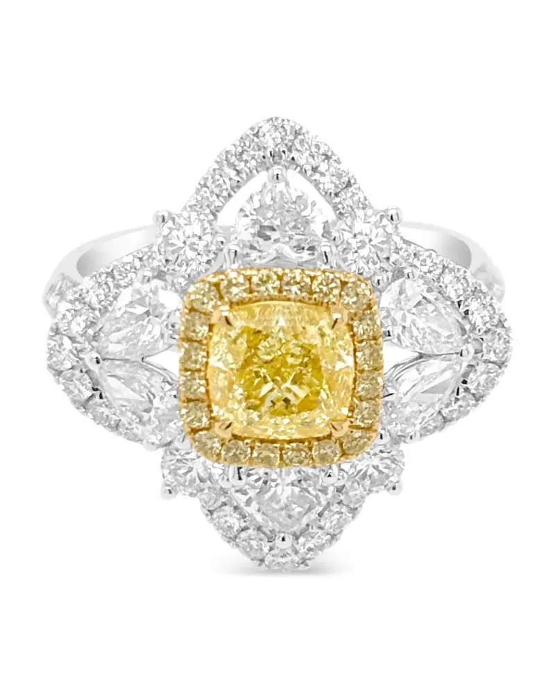 HYT Jewelry 18kt Weißgoldring mit Diamanten - Silber Silber