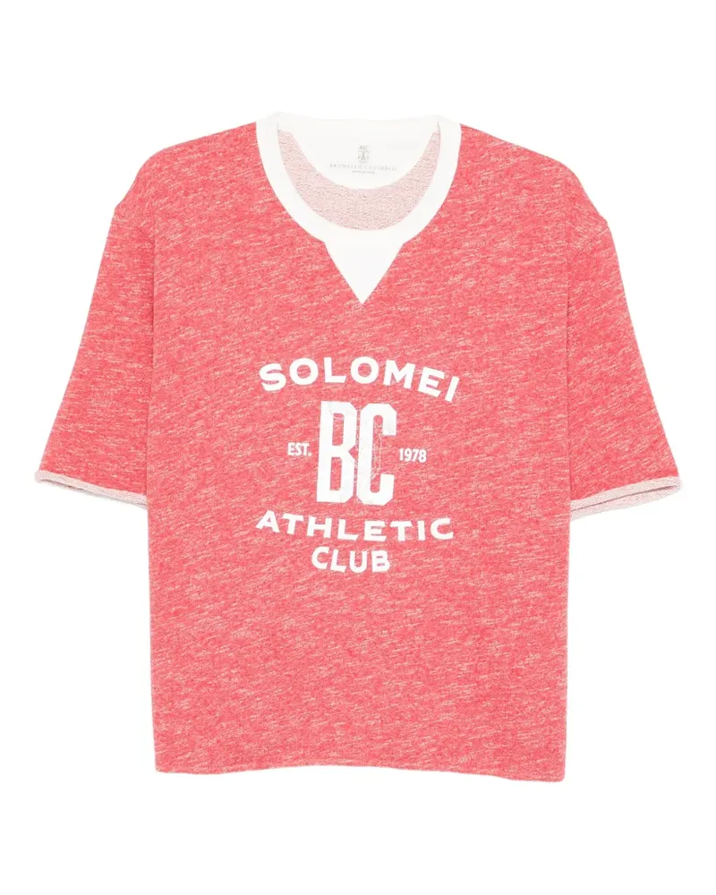 Brunello Cucinelli T-Shirt mit grafischem Print - Rot Rot