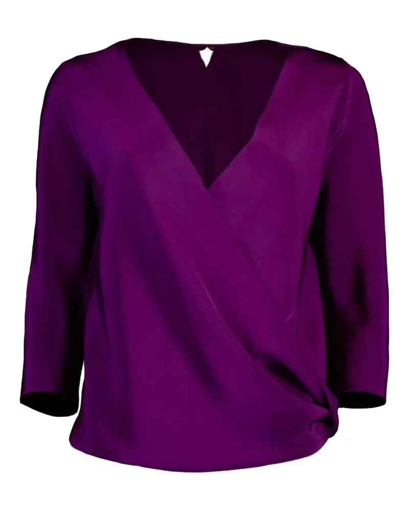 Peter Cohen Game Bluse mit Wickelkragen - Violett Violett