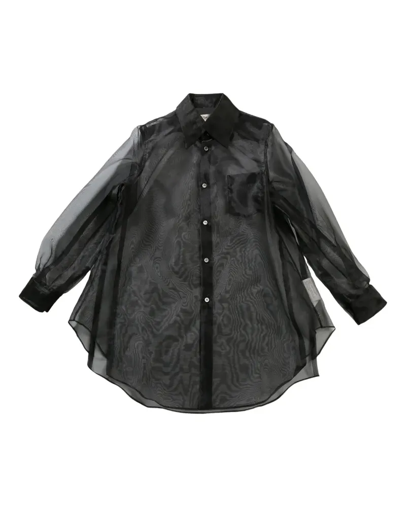 Comme des Garçons semi-sheer shirt - Schwarz Schwarz