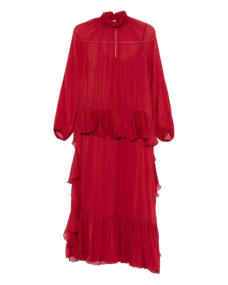 Dixie ruffled dress - Rot Rot