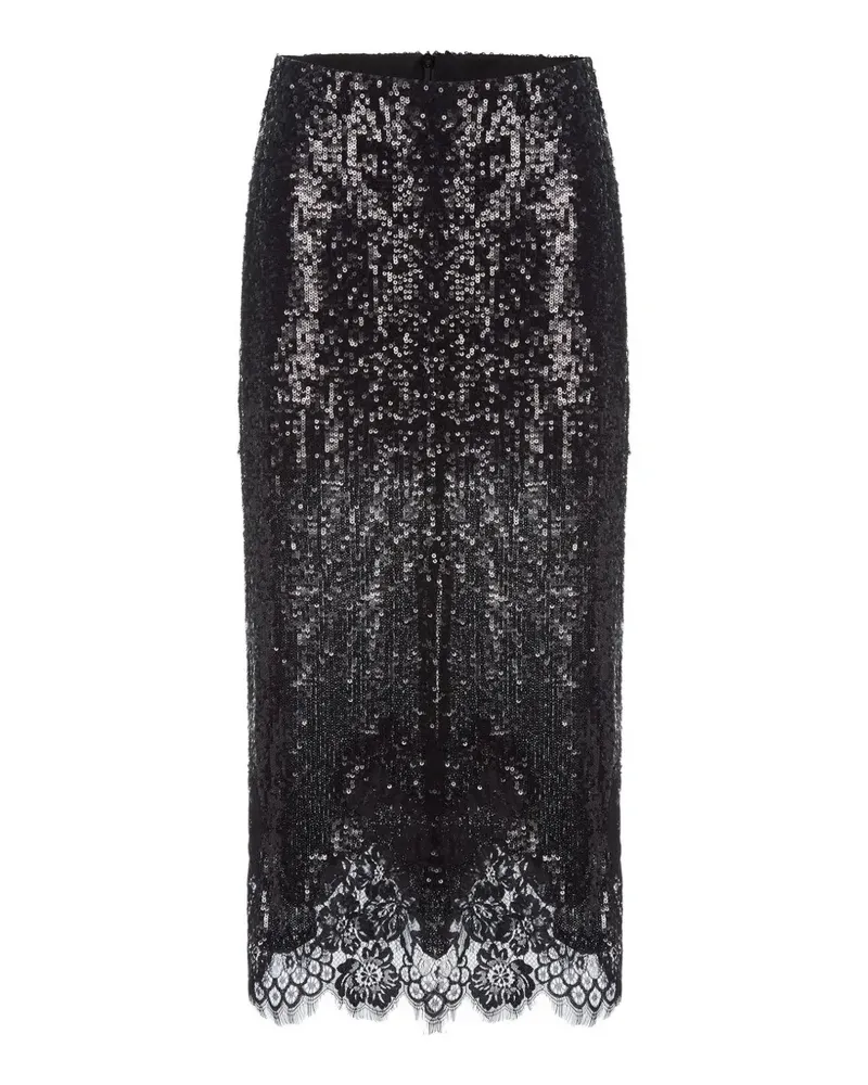 Monse lace-hem sequin-embellished skirt - Schwarz Schwarz