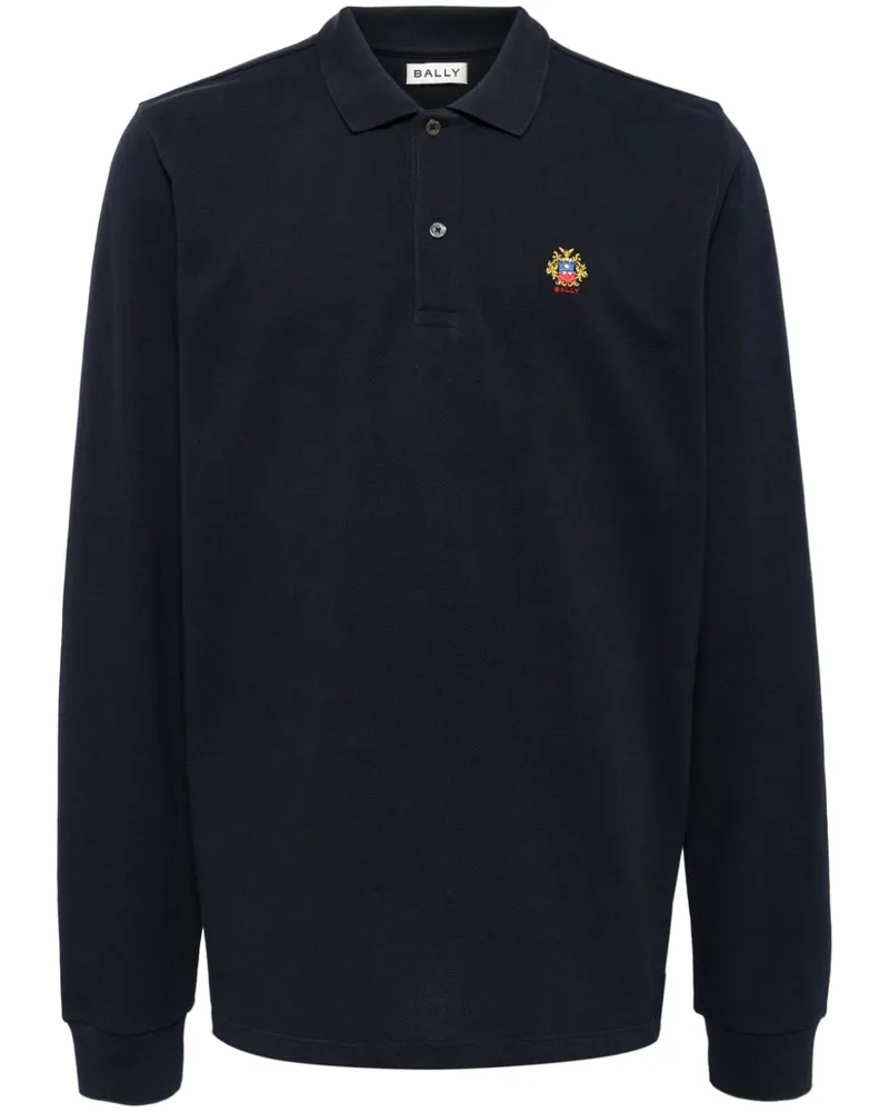 Bally Poloshirt mit Logo-Stickerei Blau