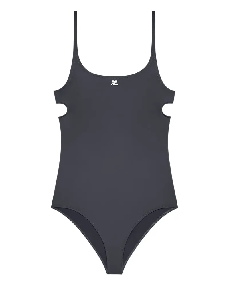 Courrèges Badeanzug mit Cut-Out - Grau Grau