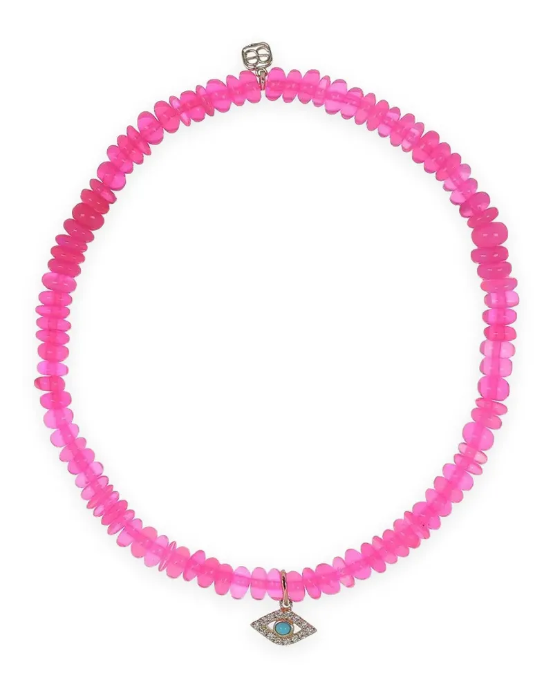 Sydney Evan Evil Eye Armband mit Opal und Türkis - Rosa Rosa