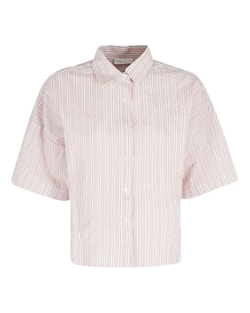 Roberto Collina striped crinkled shirt - Rosa Rosa