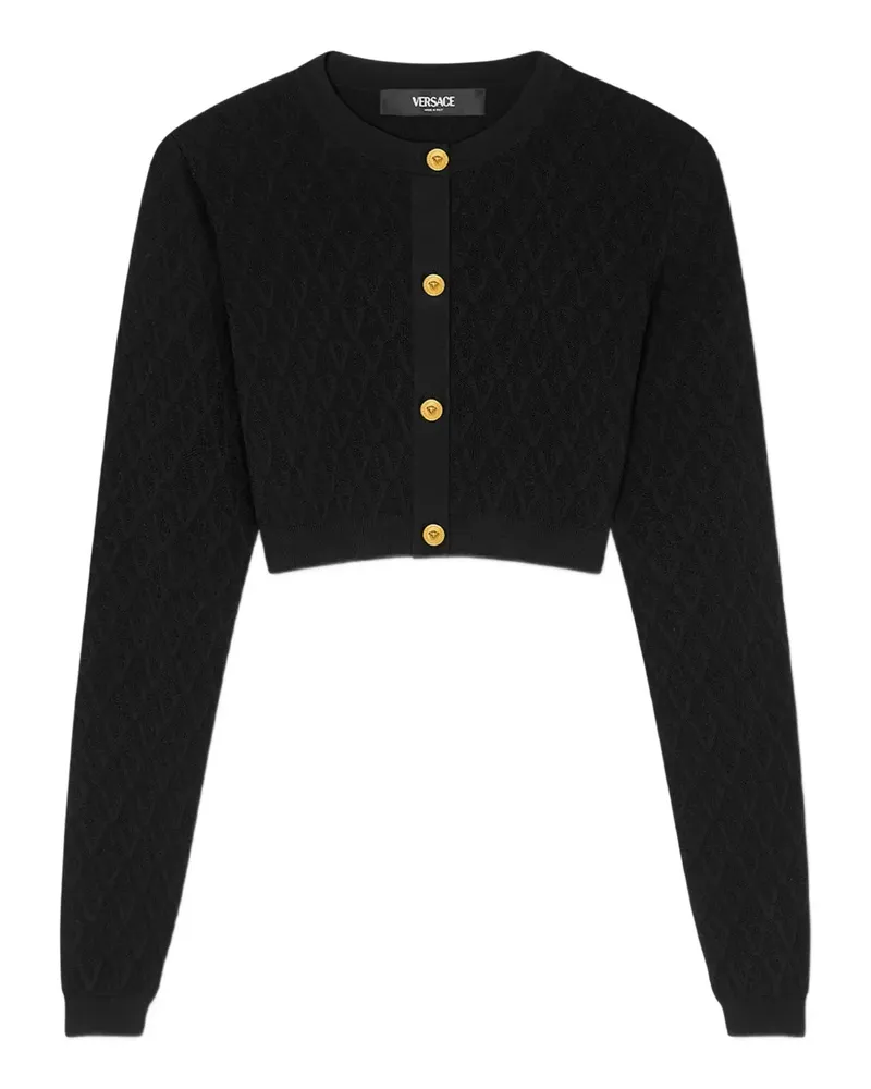 Versace Geometrisch gemusterter Cardigan - Schwarz Schwarz