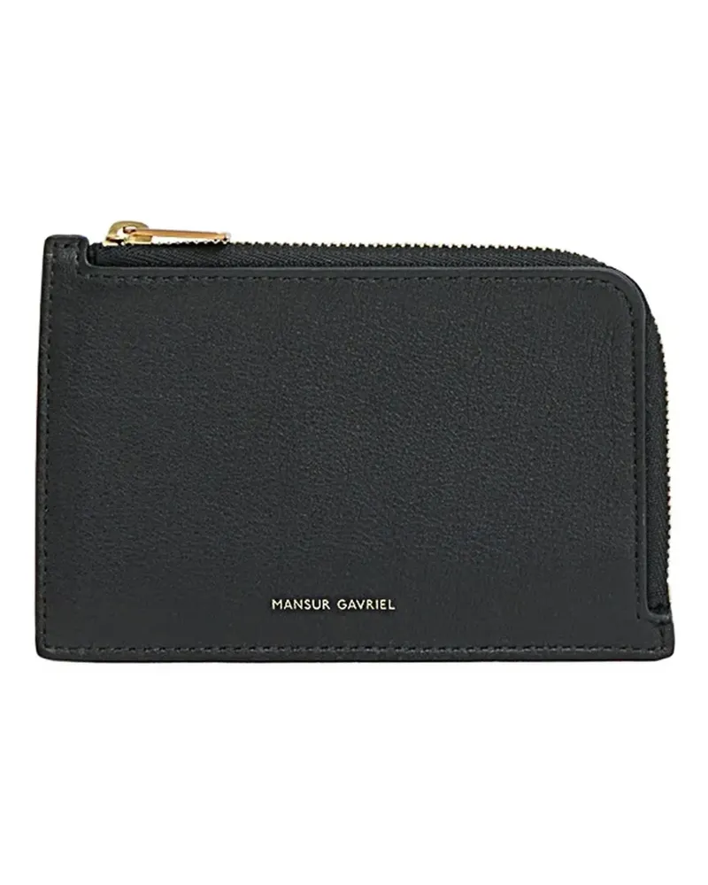 Mansur Gavriel Portemonnaie mit Logo-Schild - Schwarz Schwarz