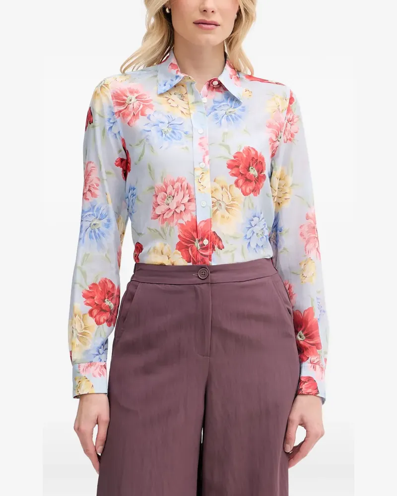 Gant floral-print long-sleeve shirt - Blau Blau