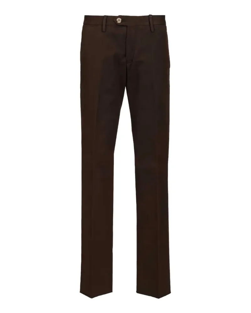 Al Duca D’Aosta 1902 pressed-crease tailored trousers - Braun Braun