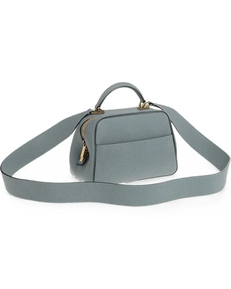 Valextra mini Saffiano leather top-handle bag - Blau Blau