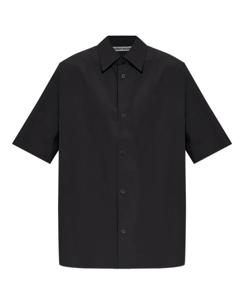 Alexander Wang perforated-logo short-sleeve shirt - Schwarz Schwarz