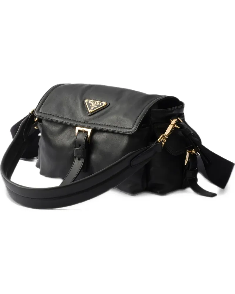 Prada Mini Explore Tasche aus Nappaleder - Schwarz Schwarz