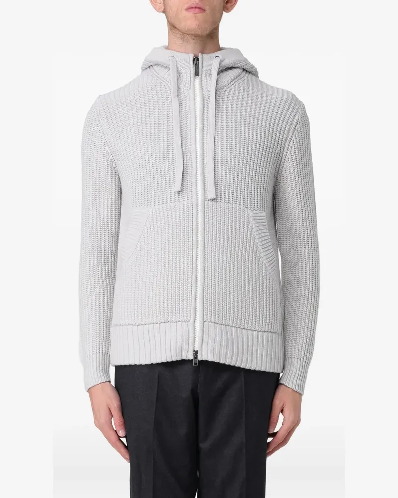 Paolo Pecora Milano Gerippter Cardigan - Grau Grau