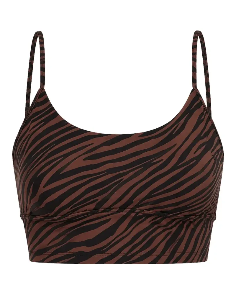 Rip Curl Sport-BH mit Zebra-Print - Braun Braun