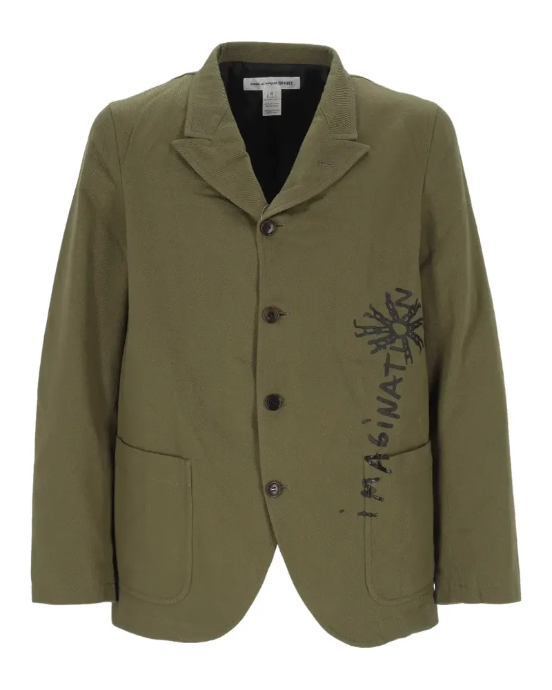 Comme des Garçons single-breasted blazer - Grün Grün