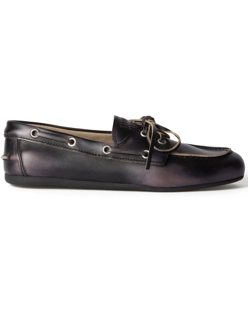 Miu Miu Klassische Loafer - Schwarz Schwarz