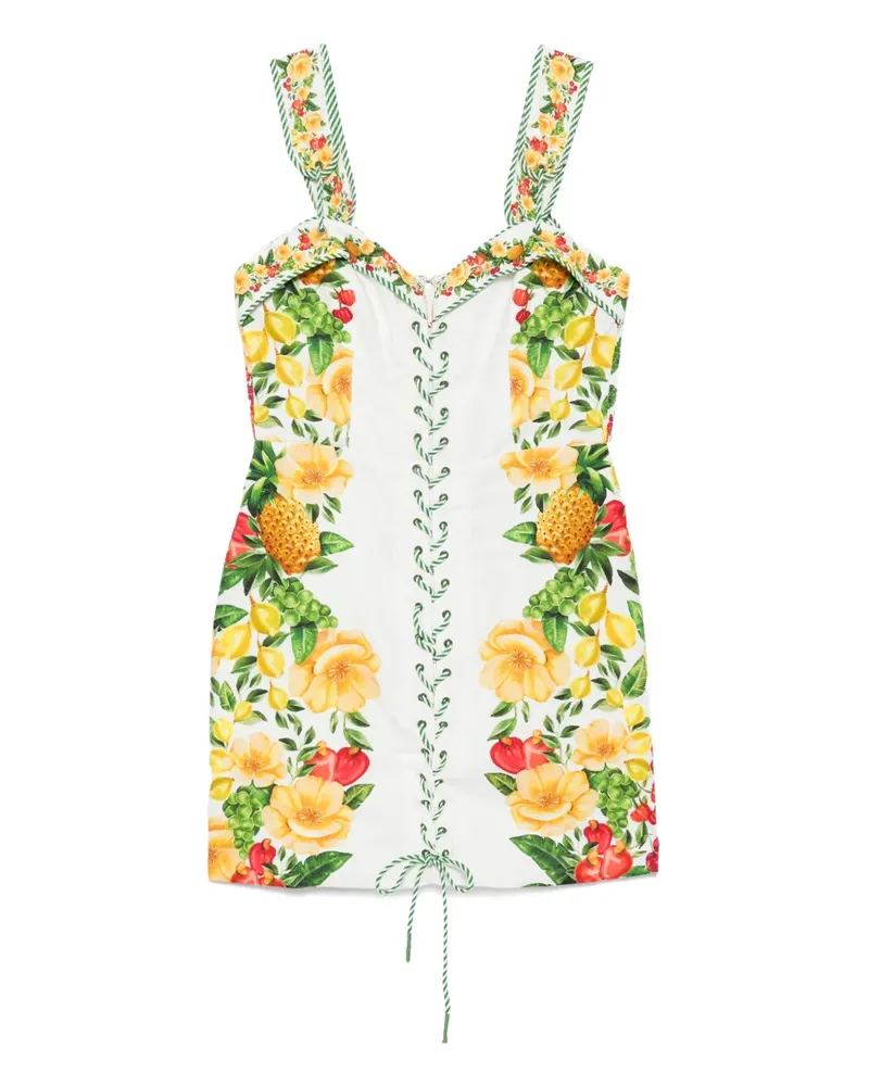 FARM Rio Picnic Flowers Minikleid - Weiß Weiß