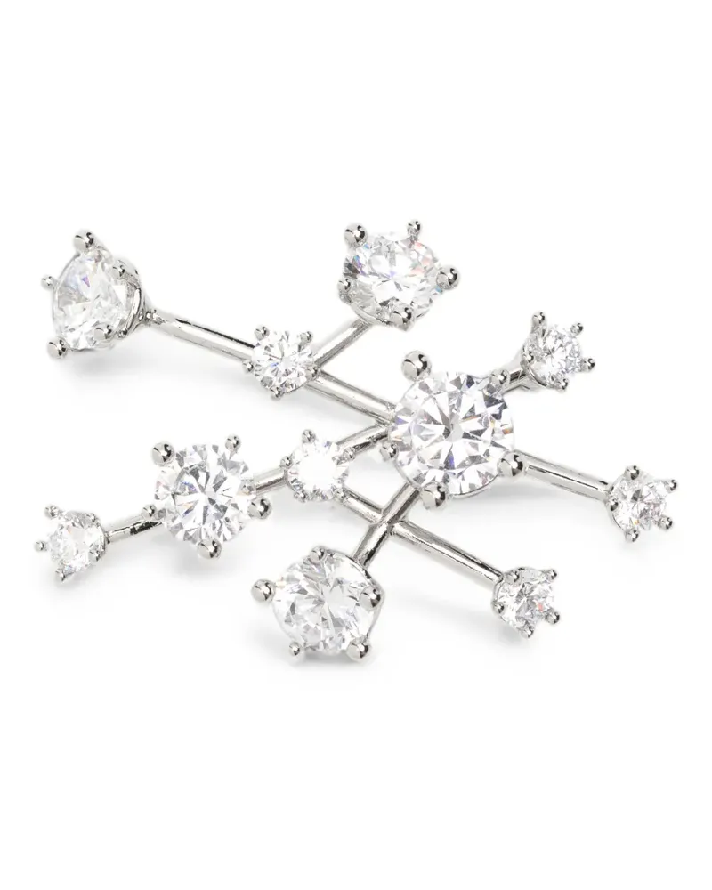 PANCONESI Diamanti Nova pin-fastening brooch - Silber Silber