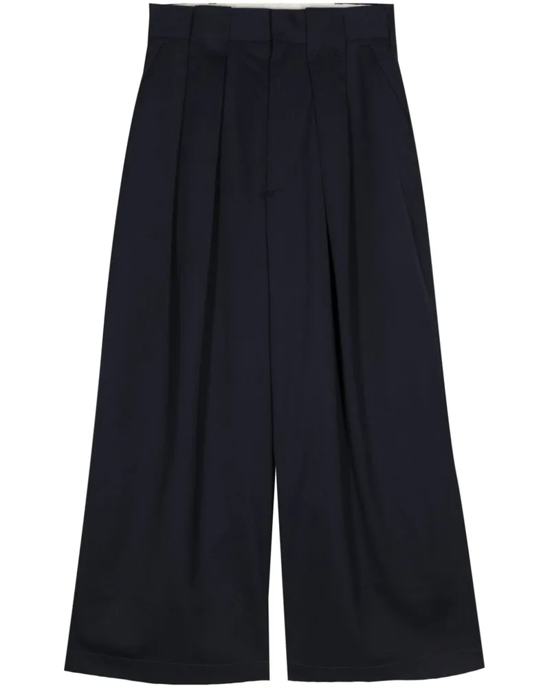 Meryll Rogge high-waist wide-leg trousers Blau