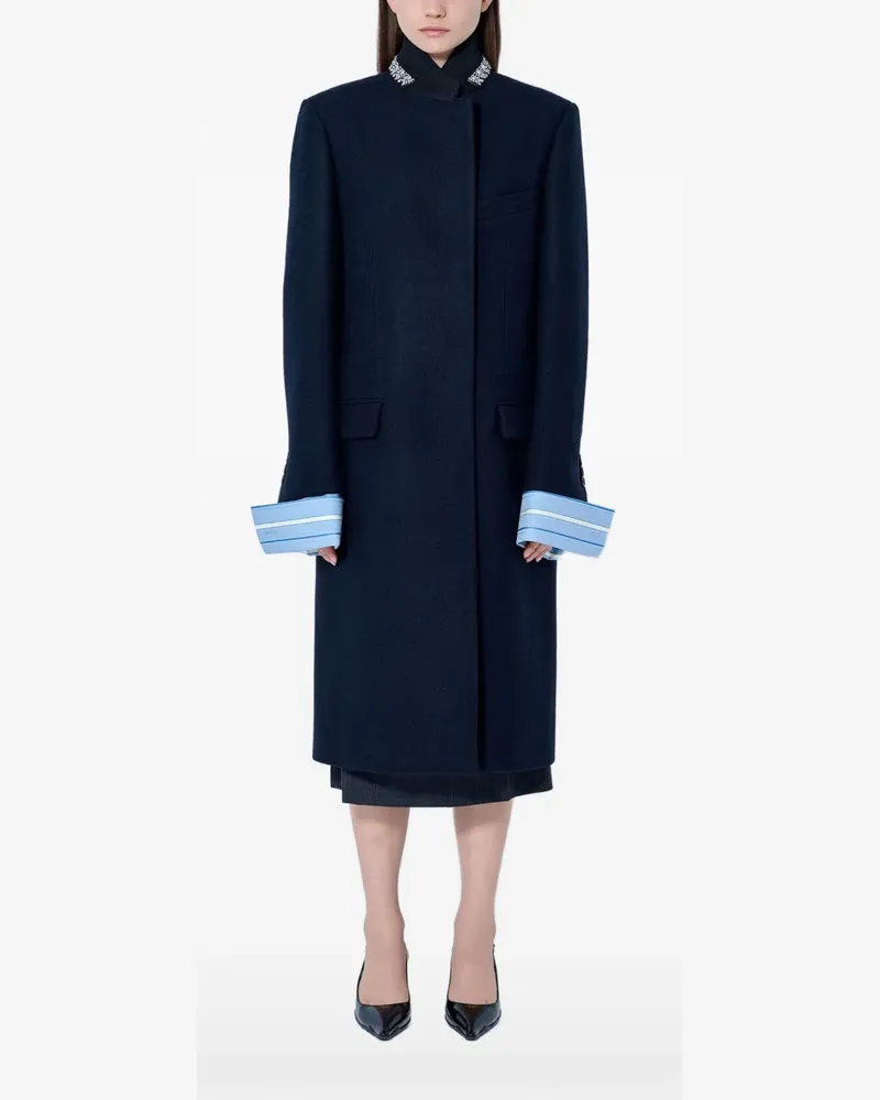 Prada Einreihiger Mantel - Blau Blau