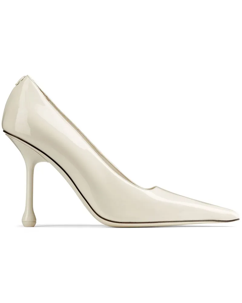 Jimmy Choo Ixia Pumps aus Lackleder 95mm - Weiß Weiß
