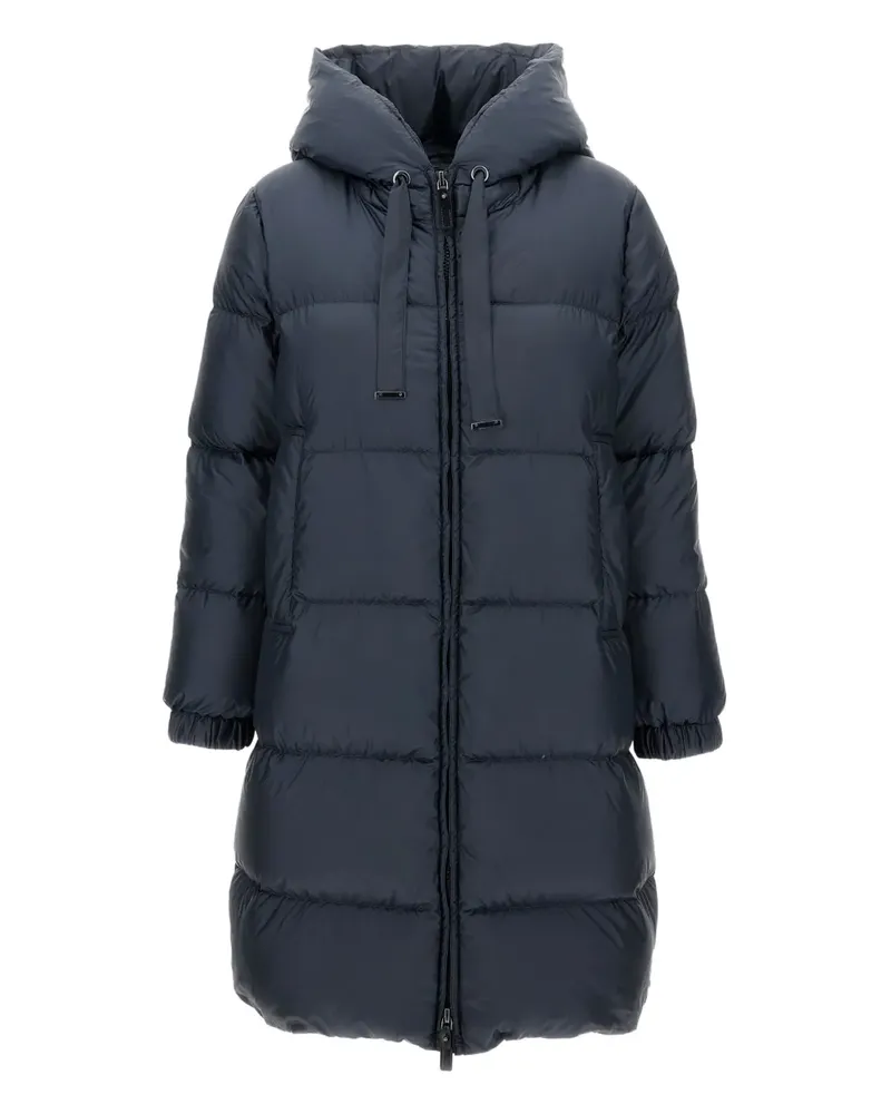 Max Mara Gefütterter Kapuzenmantel - Blau Blau