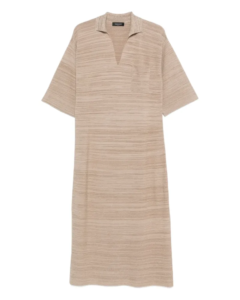 Fabiana Filippi V-neck pocket maxi dress - Nude Nude