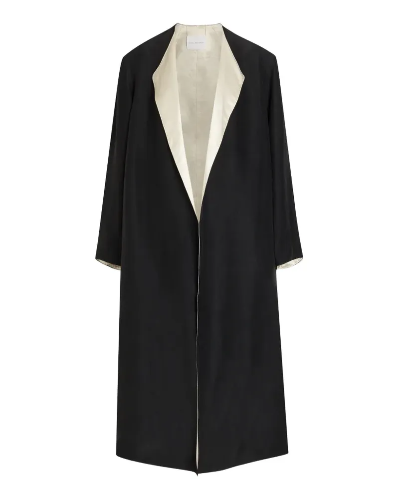 Maria Mcmanus contrast-lapel coat - Schwarz Schwarz