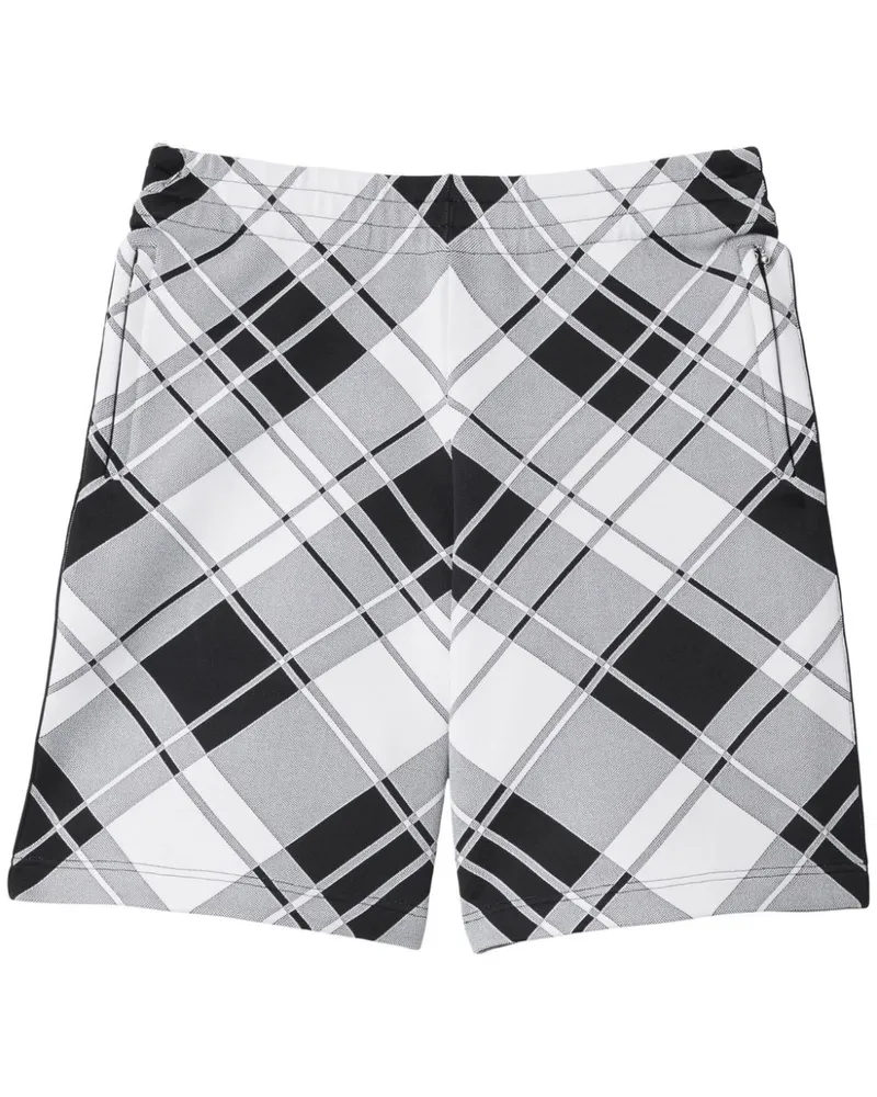 Burberry Halbhohe Shorts mit Check-Print - Grau Grau