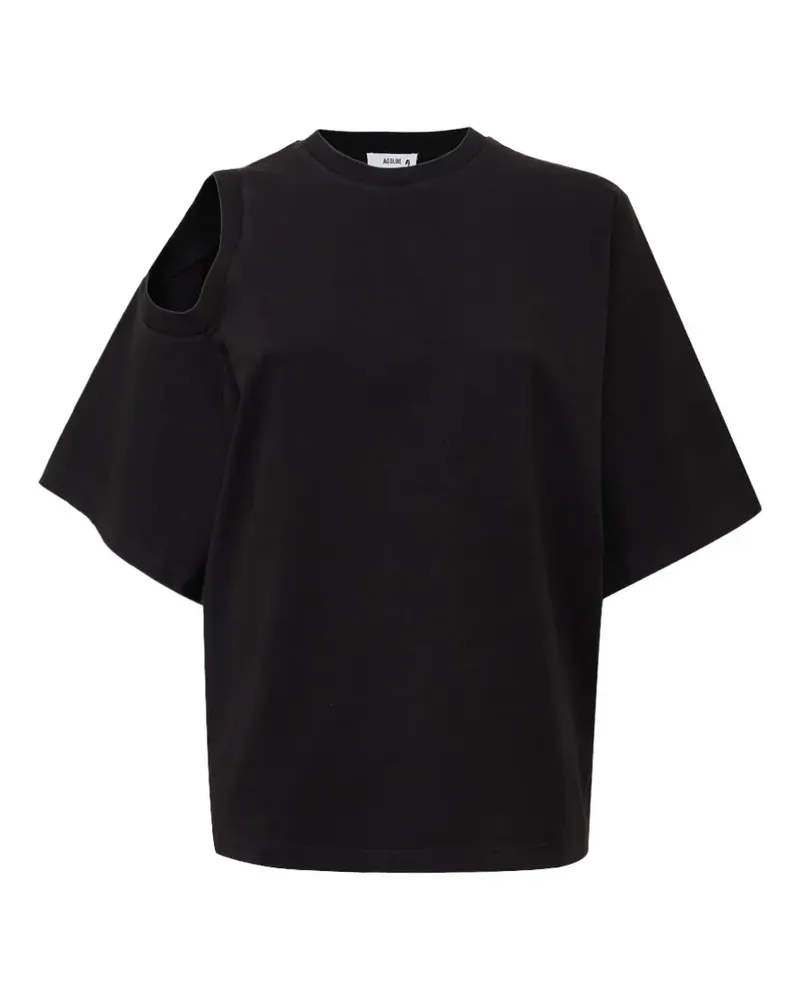 AGOLDE T-Shirt mit Cut-Out - Schwarz Schwarz