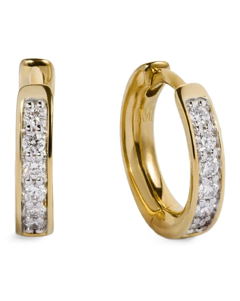 Monica Vinader Essential diamond earrings - Gold Gold