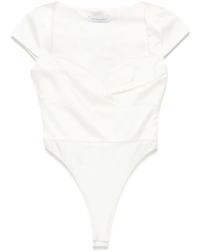 Viktor & Rolf Body mit Faltendetail - Weiß Weiß