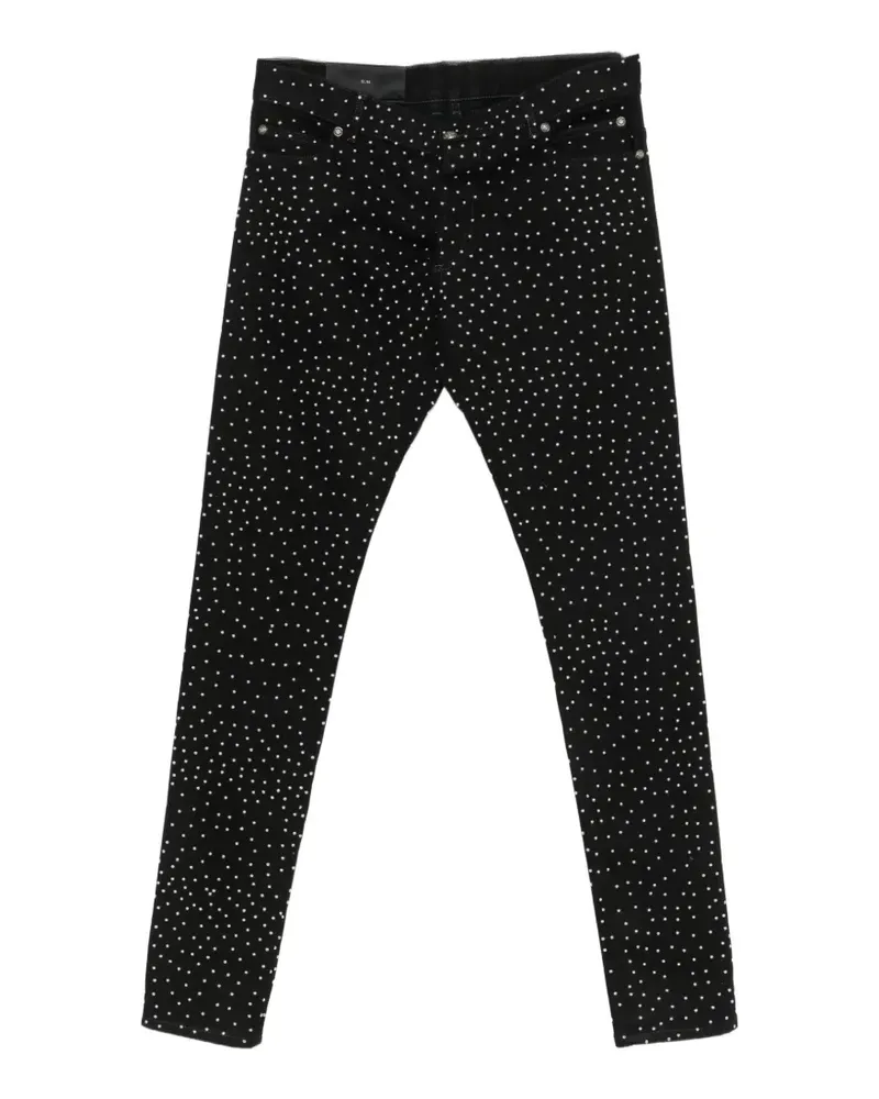 Balmain Skinny-Jeans mit Nieten - Schwarz Schwarz