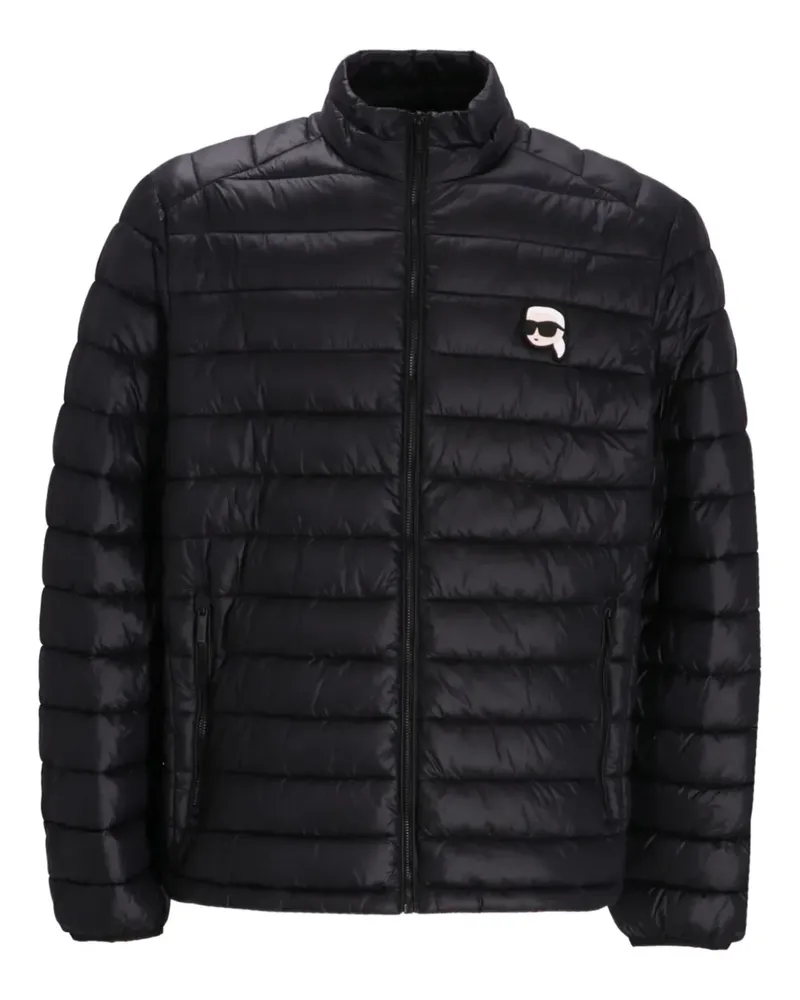 Karl Lagerfeld Gesteppte Jacke mit Logo - Schwarz Schwarz