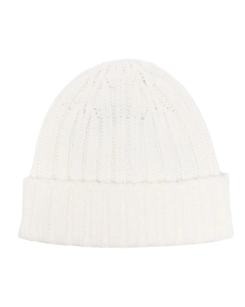 ASPESI Klassische Beanie - Weiß Weiß