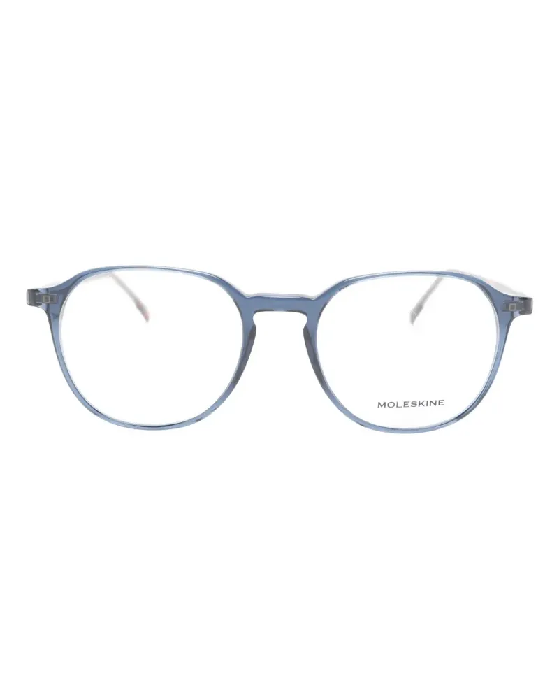 Moleskine round-frame tortoiseshell-effect glasses - Blau Blau