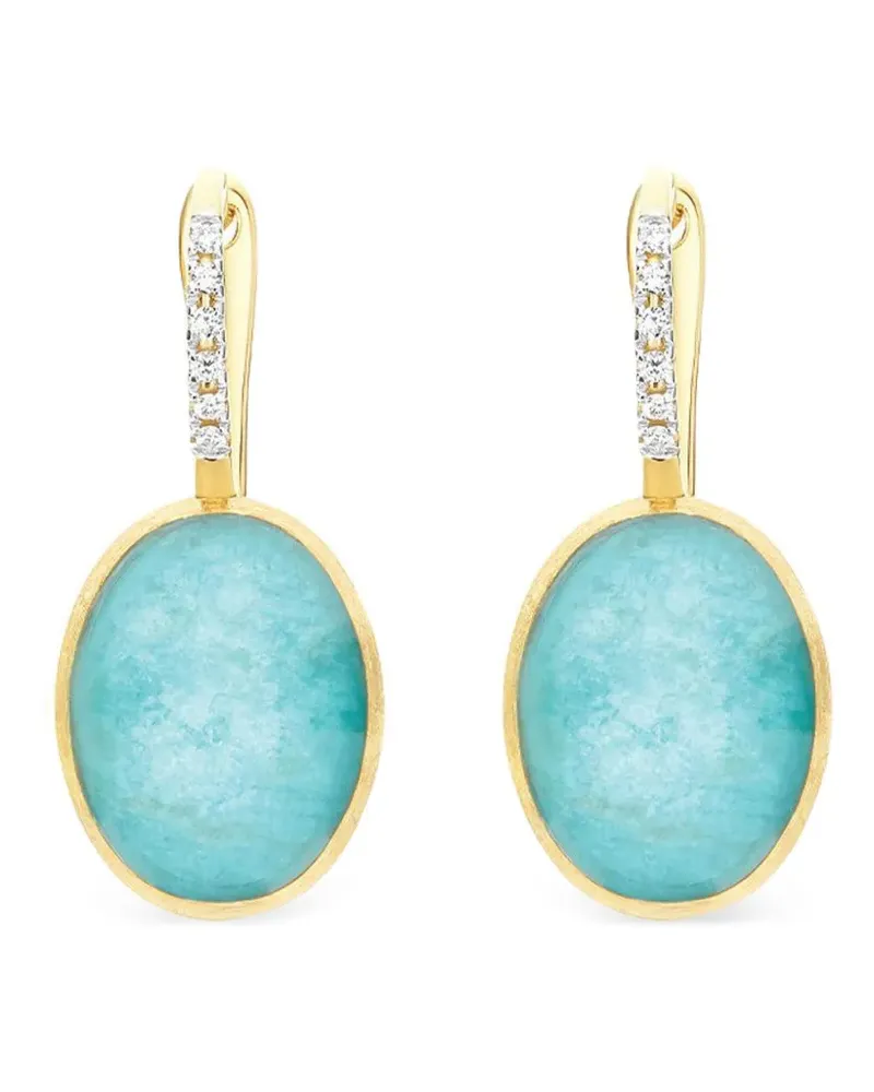NANIS Ciliegine Ohrringe mit Amazonit und Diamanten - Gold Gold