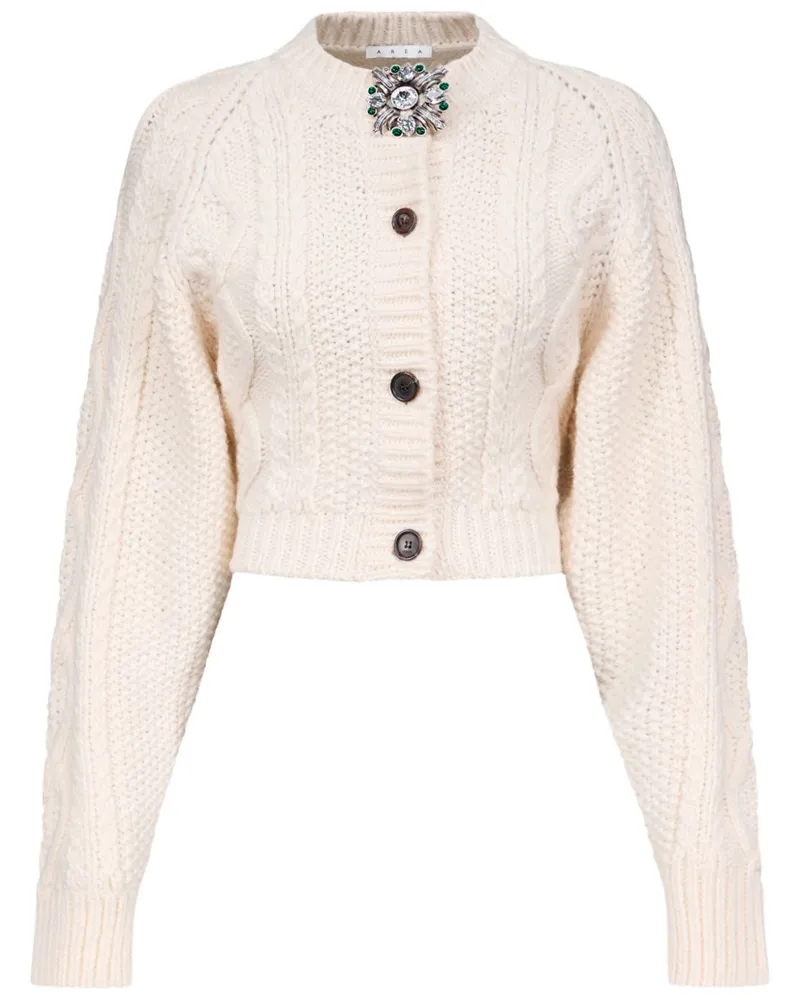 Area Cardigan mit Brosche - Nude Nude