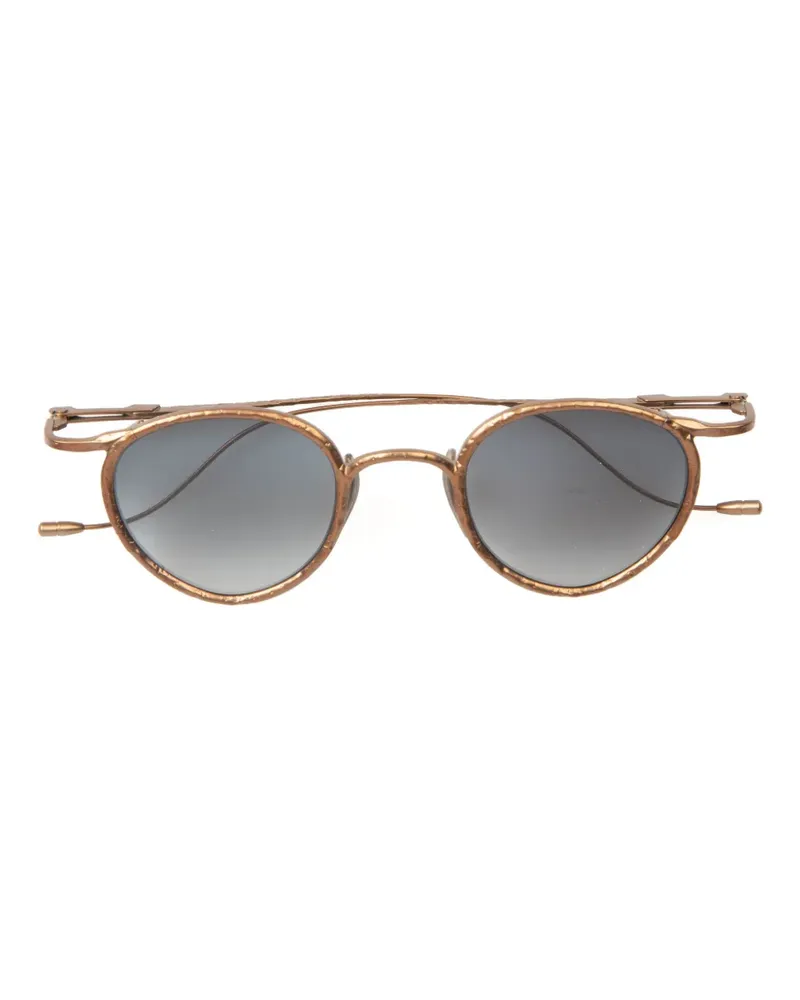 Ziggy Chen Sonnenbrille mit gehämmertem Finish - Braun Braun